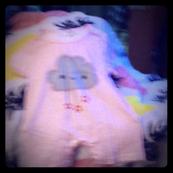 Orange and white striped romper - Picture 1 of 4